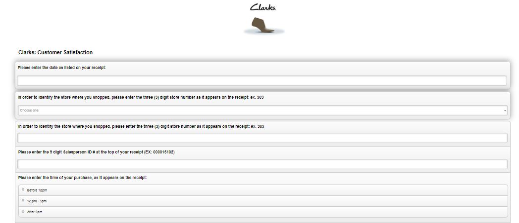 Clarks Customer Satisfaction Survey 1