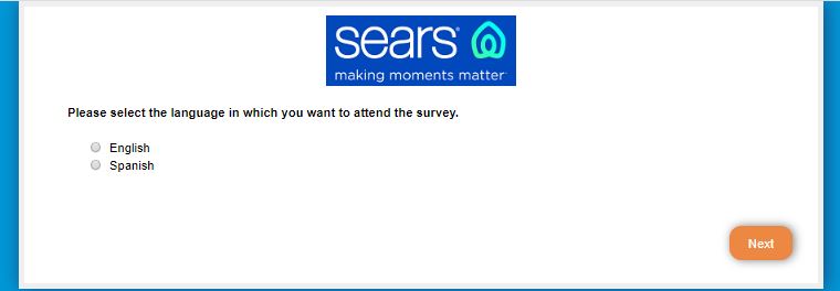 Sears Feedback survey
