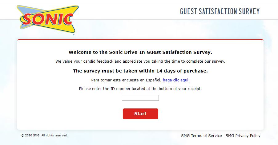 Sonic Drive-In Guest Satisfaction Survey