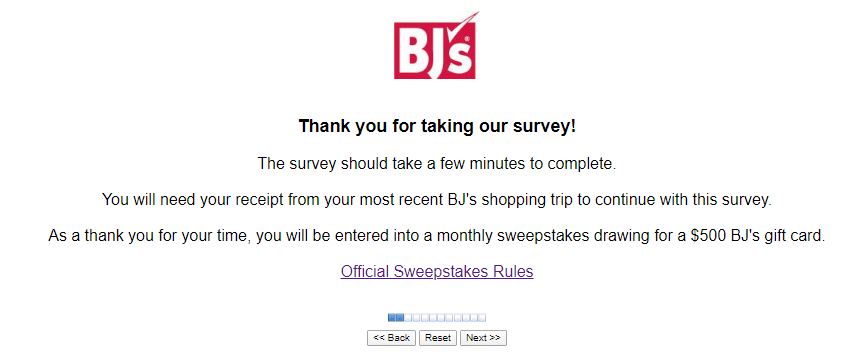BJ’s Monthly Survey 