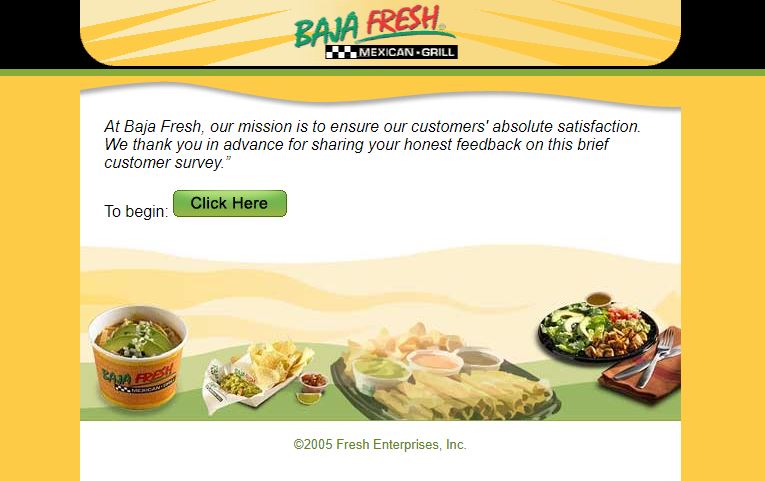 Baja Fresh Survey 1