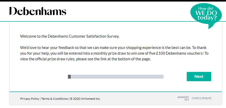 Debenhams Survey