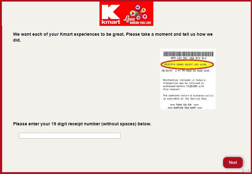 Kmart Feedback Survey 