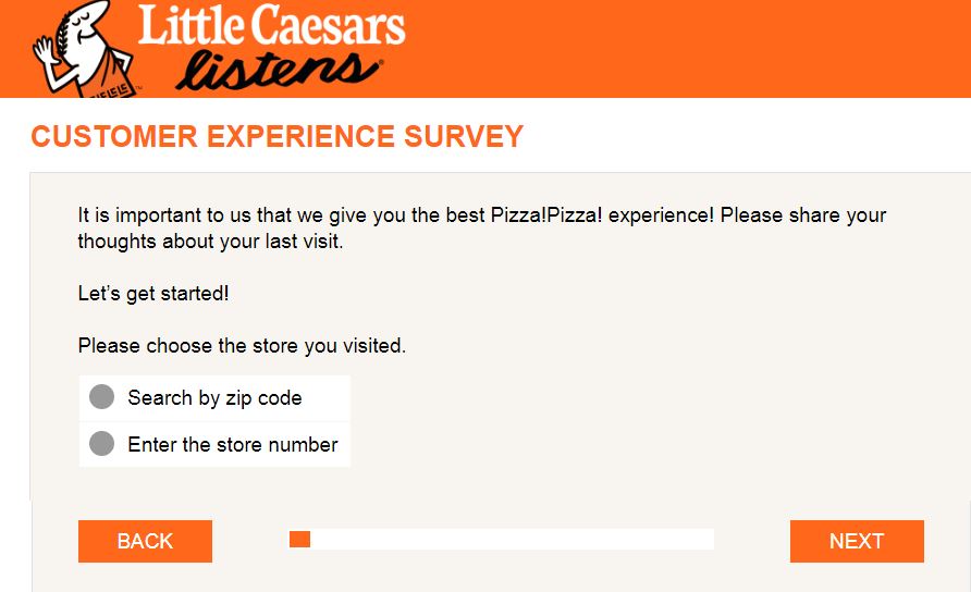 Little Caesars Listens Survey 1