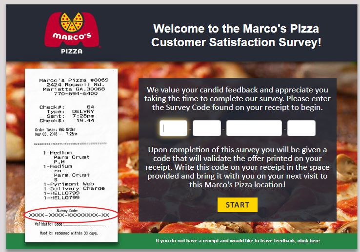 Marco’s Pizza Survey 