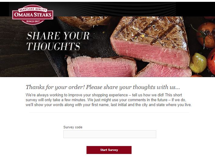Omaha Steaks Survey