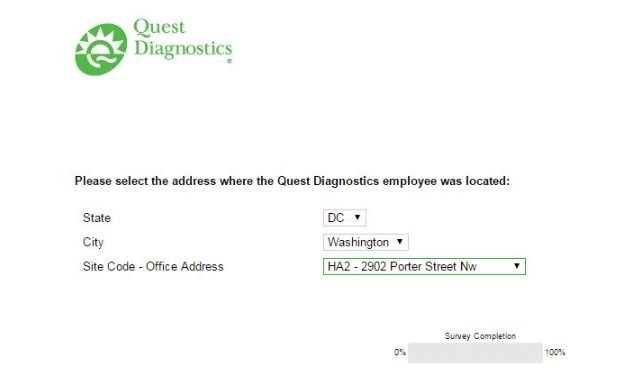 Quest Diagnostics Survey 1