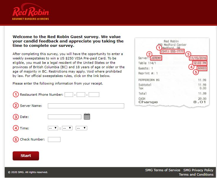 Red Robin Survey