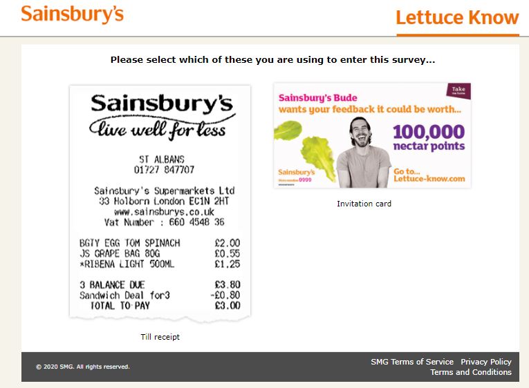 Sainsbury's Survey 1