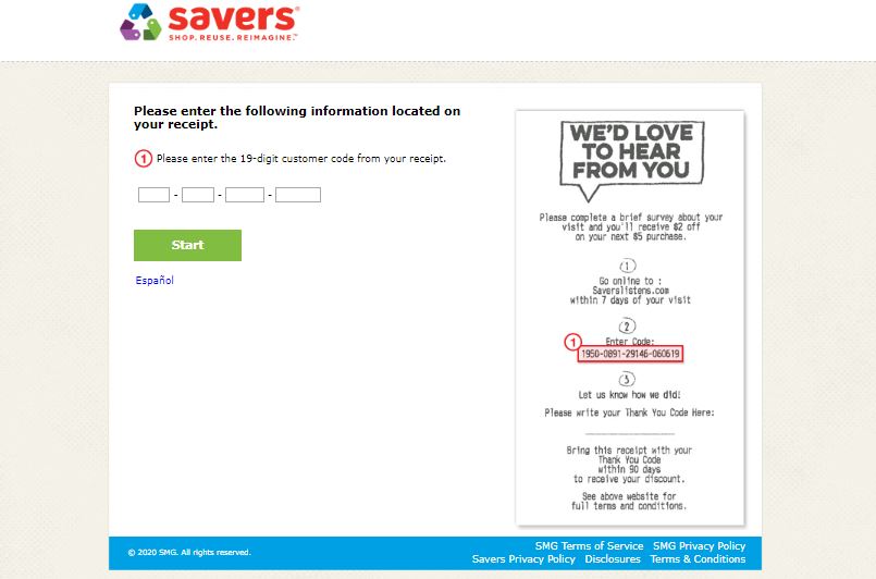 Savers Survey 1