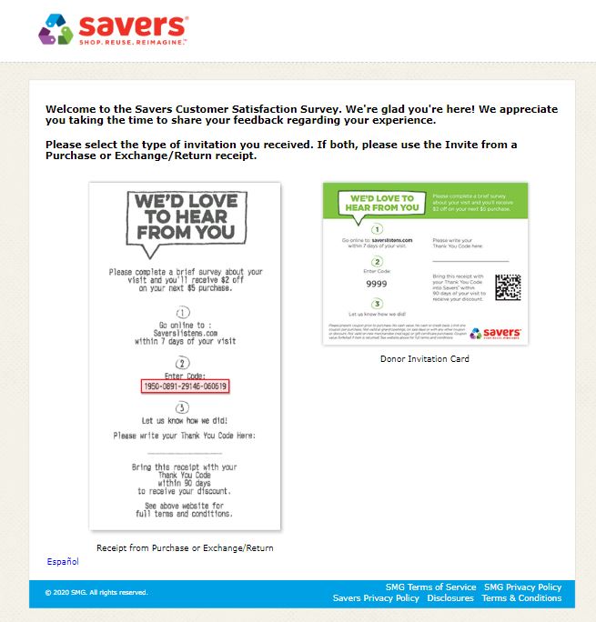 Savers Survey