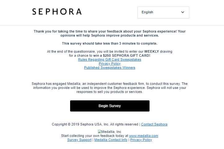 Sephora Survey 