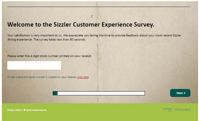 Sizzler Survey