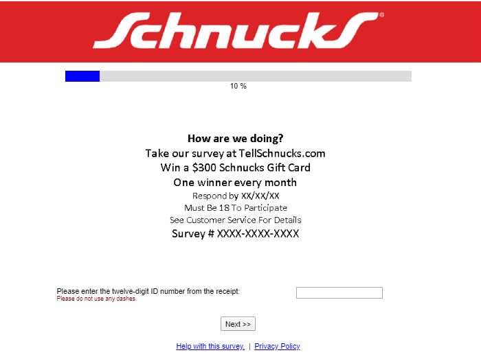 Tell Schnucks Survey 1