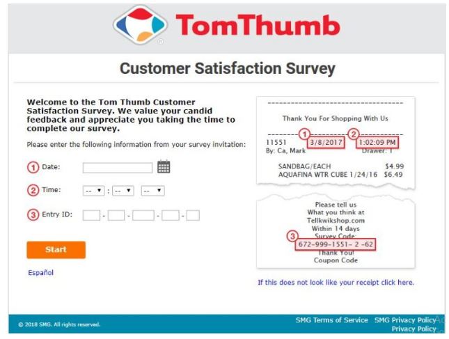 Tell TomThumb Survey