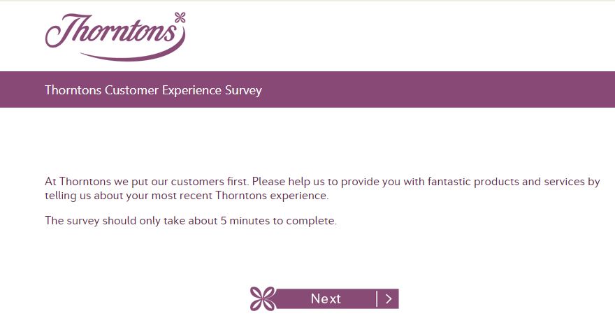 Thorntons Customer Experience Survey