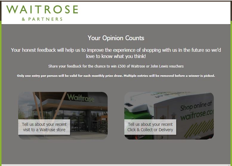 Waitrose Survey
