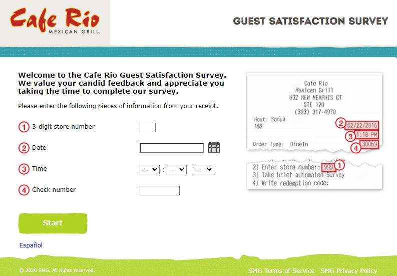 Cafe Rio Survey