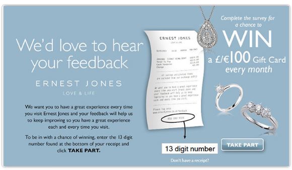 Ernest Jones feedback Survey