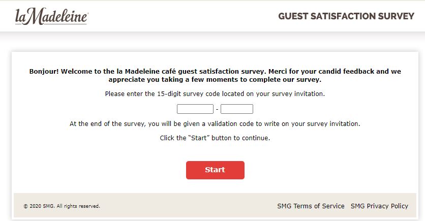 La Madeleine Feedback Survey
