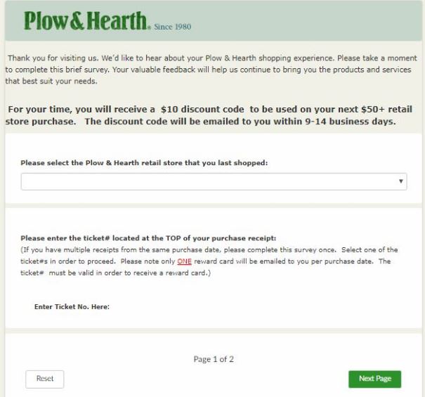 Plow & Hearth Survey