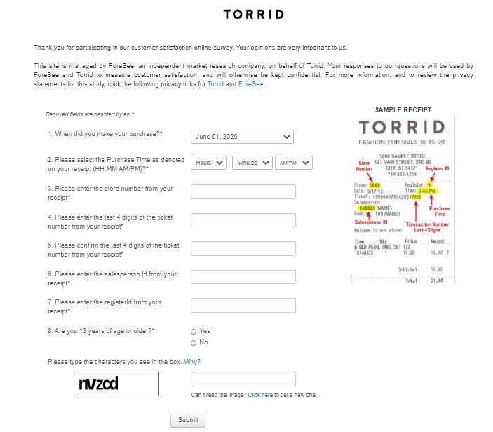 Torrid Survey