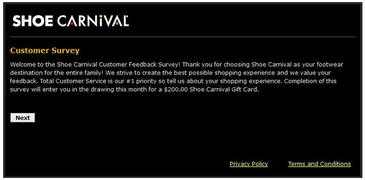 Shoe Carnival Survey